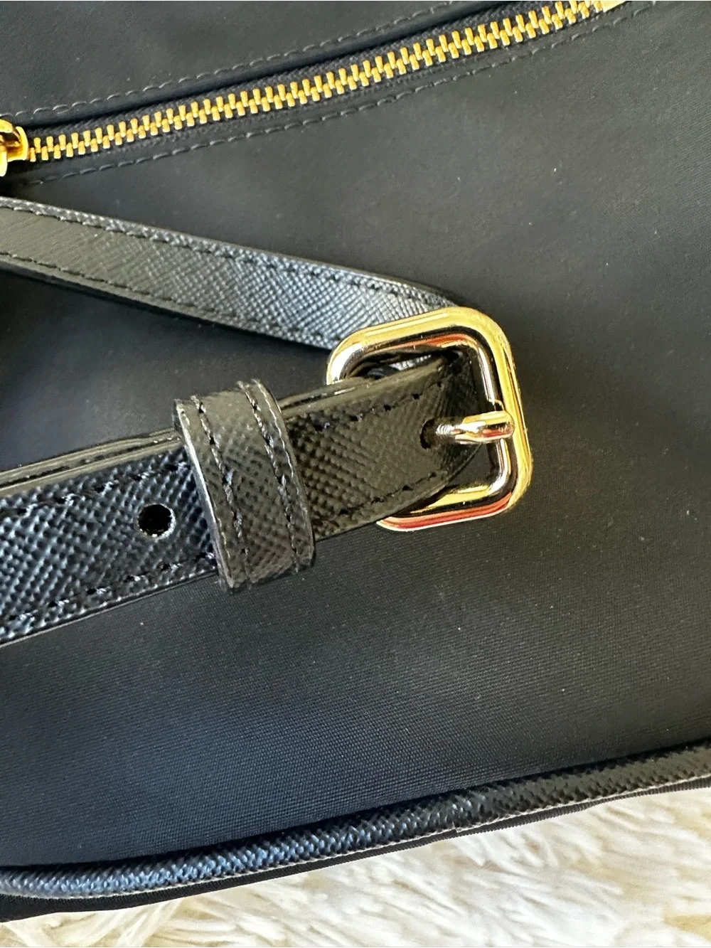 Kate Spade Black Nylon Mini Backpack Gold Hardware Travel Everyday Bag
